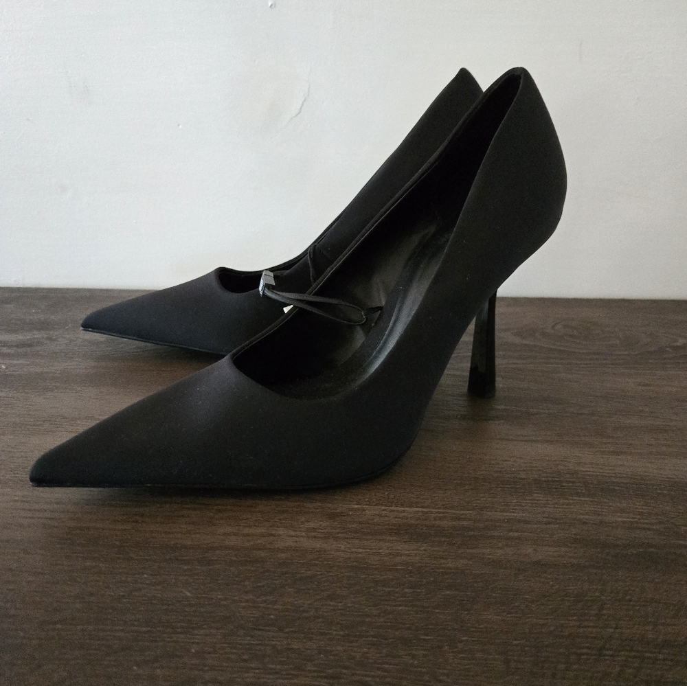 Zara Elegant Black Stiletto Heels